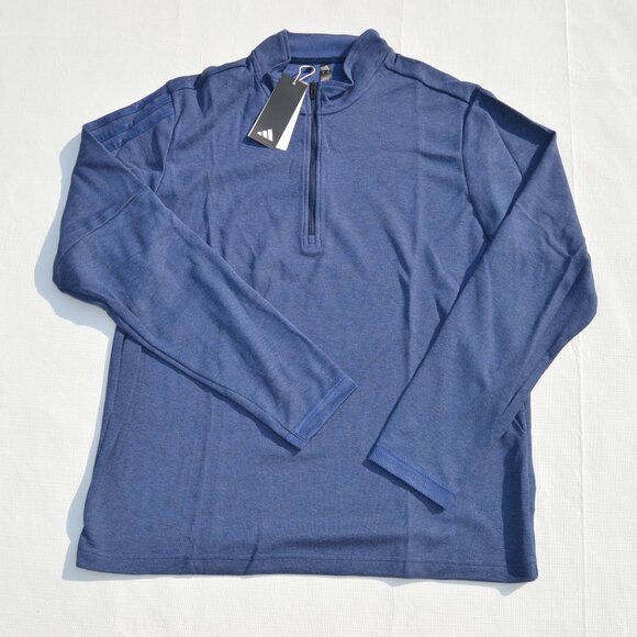 Adidas A554 3-Stripes Quarter-Zip Sweater Size L (New) - Picture 7 of 10